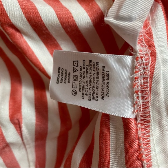 Loft Striped Flutter Tie Waist Romper Size 8 - Picture 9 of 12